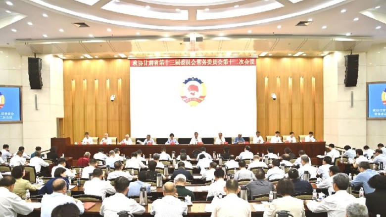 袁斌才参加政协甘肃省第十三届委员会常务委员会第十二次会议并作大会发言